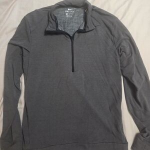 Nike Gray Dri-FIT Quarter-Zip Pullover Men's Small